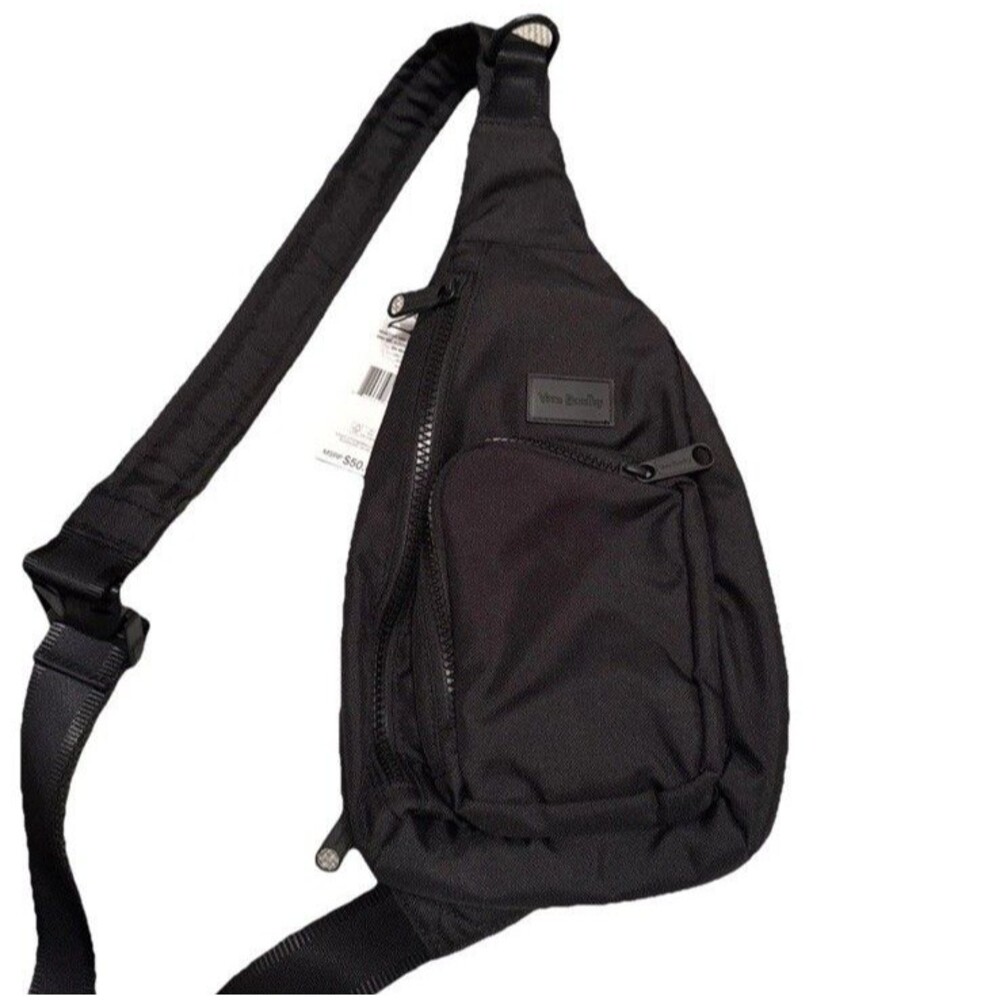 Vera Bradley ReActive Sling Backpack Fanny Pack Crossbody Black NWT